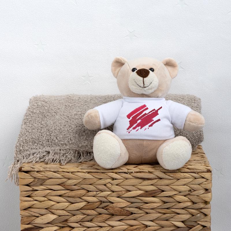 Color - Red - Abstract Teddy Bear