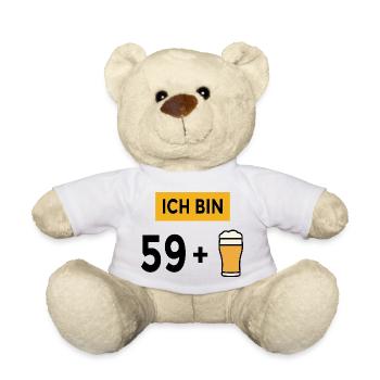 49 + 1 Bier Spruch Männer 50. Geburtstag Geschenk - Teddy - Weiß - Vorne