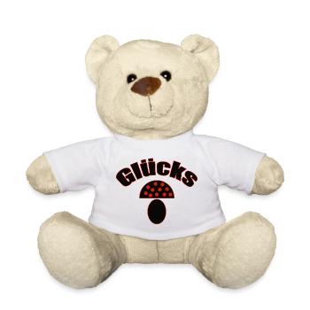 Gluckspilz - Modernes Talisman & Glücks - Teddy - Weiß - Vorne
