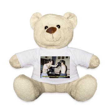 Match de boxe avec un message moral - Nounours - blanc - Devant
