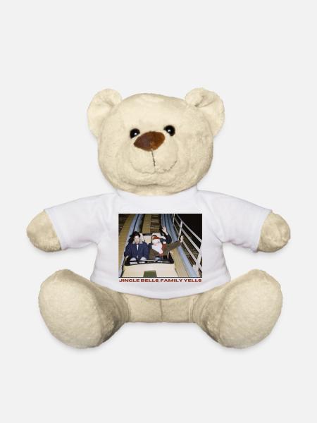 Weihnachtliche Achterbahn - Teddy - Weiß