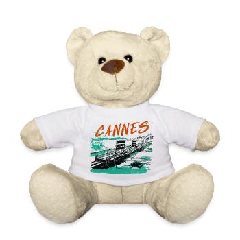 Cannes Côte d'Azur Illustration - Teddy Bear - white - Front