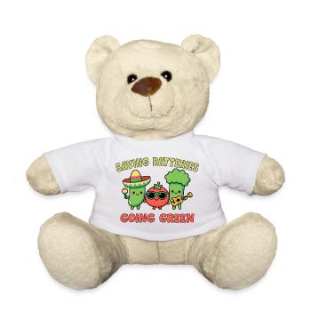 Lustiges und umweltfreundliches Statement auf pflanzlicher Basis - Teddy - Weiß - Vorne