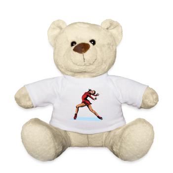 Eiskunstlauf Tänzerin Illustration - Teddy - Weiß - Vorne