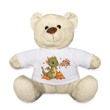 Dragon d’automne avec citrouilles - Nounours - blanc - Devant