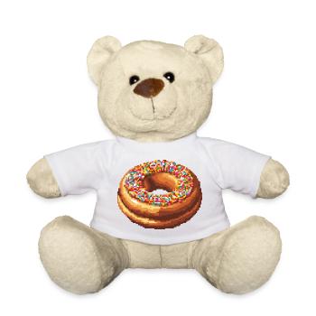 Pixel Donut - Teddy Bear - white - Front