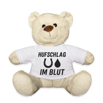 Hoof Beat in the Blood, Horse, Equestrian Sport - Teddy Bear - white - Front