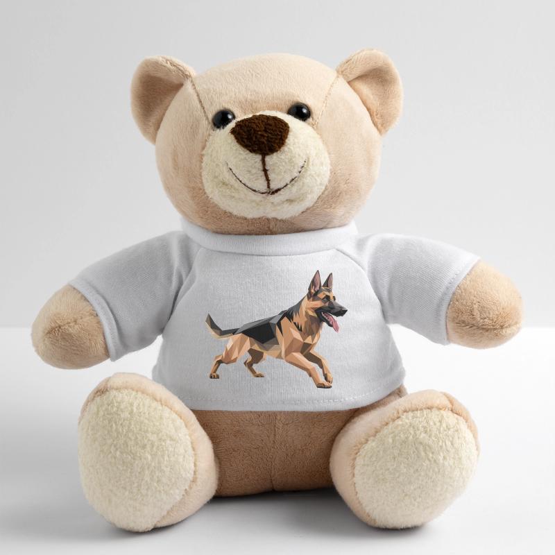 Deutscher Schäferhund - Cool Low Poly Logo Teddy