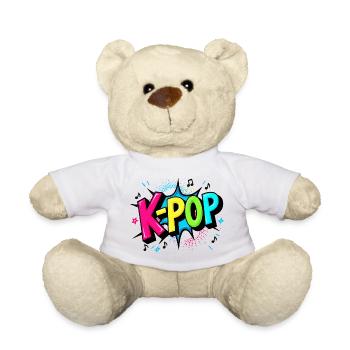 K-Pop Power - Conception de ventilateur coloré - Nounours - blanc - Devant