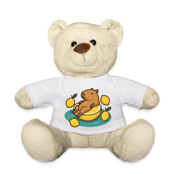 Chilling Capybara sur Lemon Cartoon - Nounours - blanc - Devant