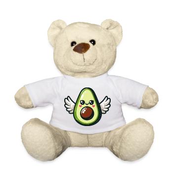 Kawaii Winged Avocado - Teddy Bear - white - Front