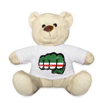 Tschetschenien Flagge Faust used - Teddy - Weiß - Vorne