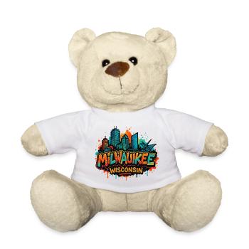 Milwaukee Skyline Splash Wisconsin - Teddy - Weiß - Vorne