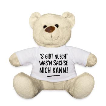 S-gibt_nuescht_was-n_Sachse_nich_kann - Teddy Bear - white - Front