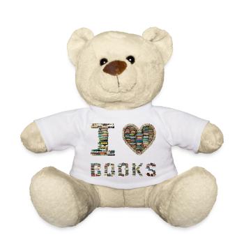 I love books / book fan - Teddy Bear - white - Front
