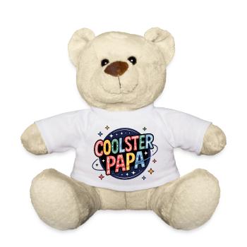 Coolest Dad - Imprimé papa rétro coloré - Nounours - blanc - Devant