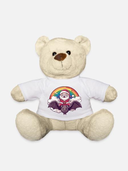 Fledermaus Weihnachtsmann Weihnachten - Teddy - Weiß