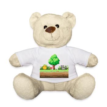 Pixel Garden Adventure - Teddy Bear - white - Front