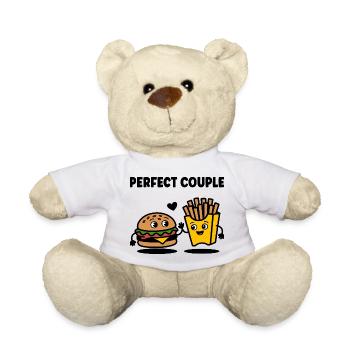 Burger and Fries Best Friends Forever - Teddy - Weiß - Vorne