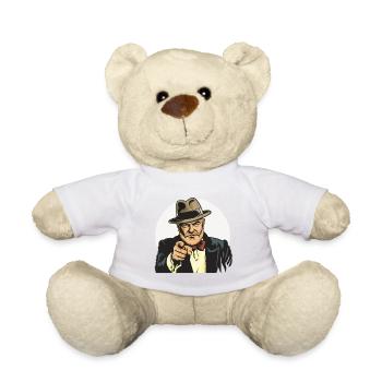 Vintage-Gangster Zeigefinger (I want you!) - Teddy - Weiß - Vorne