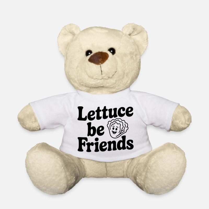 Lettuce Be Friends - Teddy Bear - white