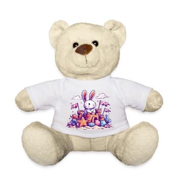 Häschen am Strand Sandburg - Teddy - Weiß - Vorne