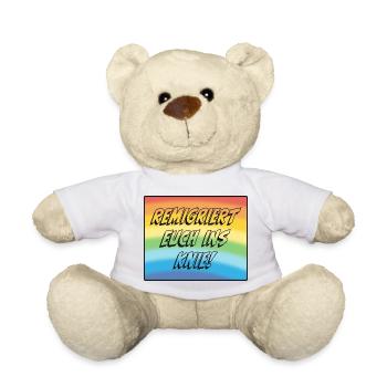 Remigriert Euch Ins Knie! - Teddy - Weiß - Vorne