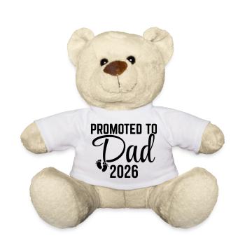 Promoted to Dad 2026 - Teddy Bear - white - Front