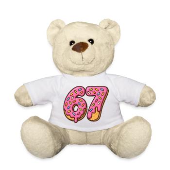 6 7 Meme Donut Six Seven Trend 67 Donut - Teddy - Weiß - Vorne