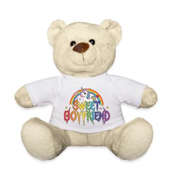 Freund Einhorn Valentinstags-Paar - Teddy - Weiß - Vorne