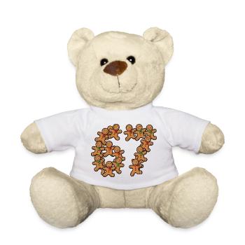 Gingerbread 67 Meme - Teddy Bear - white - Front