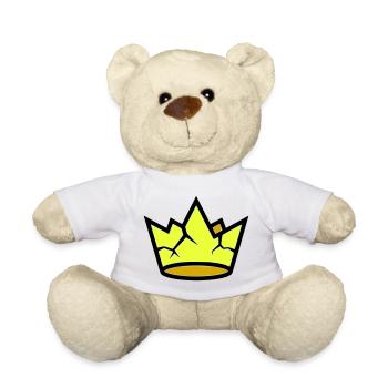 Broken Crown Grunge Cracked Vector - Teddy Bear - white - Front