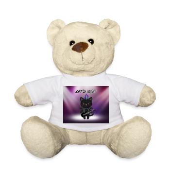 Heavy Metal Cat - Teddy Bear - white - Front
