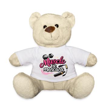 Muscle & Mascara – Feminine Fitness Statement of the - Teddy Bear - white - Front