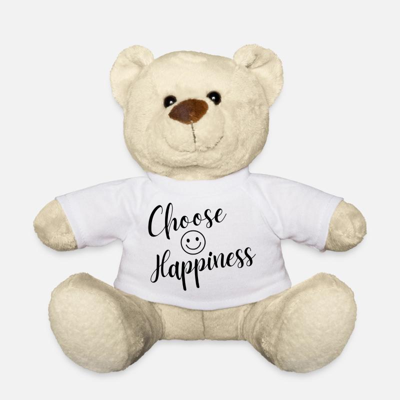 Choose Happiness - Teddy Bear - white
