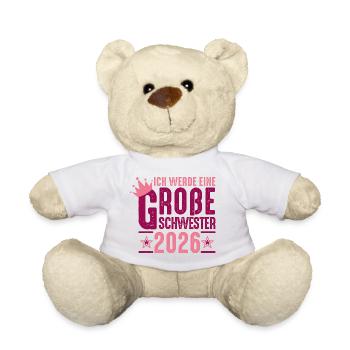 Je serai grande sœur grossesse 2026 - Nounours - blanc - Devant