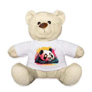 Panda Traumblick Farbspritzer - Teddy - Weiß - Vorne