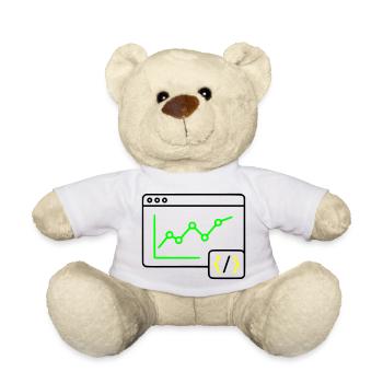 Web Analysis Chart Coding Browser Vector - Teddy Bear - white - Front