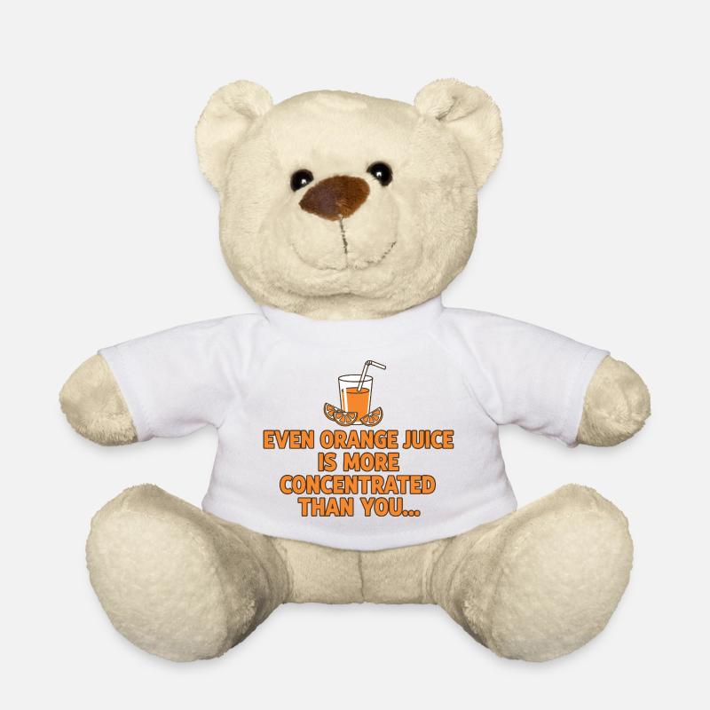 Orangensaft Konzentration Lustiger Spruch - Teddy - Weiß