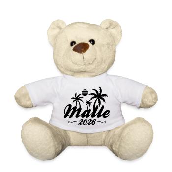 Malle 2026 Palm Trees Beach - Teddy Bear - white - Front