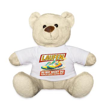 Laufen - Du bist nur Du wenn Du läufst - Teddy - Weiß - Vorne