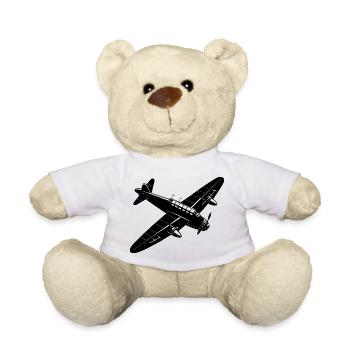Altes Flugzeug - Teddy - Weiß - Vorne
