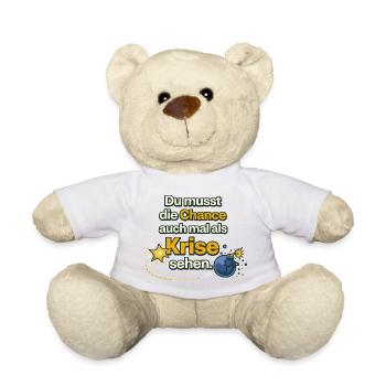 Opportunity as Crisis Saying Design - Teddy Bear - white - Front
