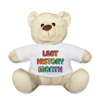 LGBT history month - Teddy Bear - white - Front