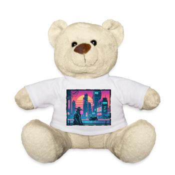Rétro Wave Tokyo Cyber - Nounours - blanc - Devant