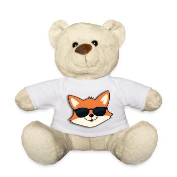 Sonnen-Fuchs mit Sonnenbrille - Teddy - Weiß - Vorne