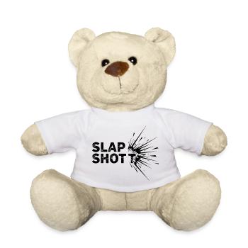 Eishockey Puck Action Schlittschuh Hockey Sport - Teddy Bear - white - Front