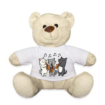 Jazz Cats Trio Saxophone - Teddy Bear - white - Front