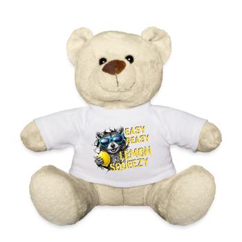 Easy Peasy Lemon Squeezy – Summer Raccoon - Teddy Bear - white - Front