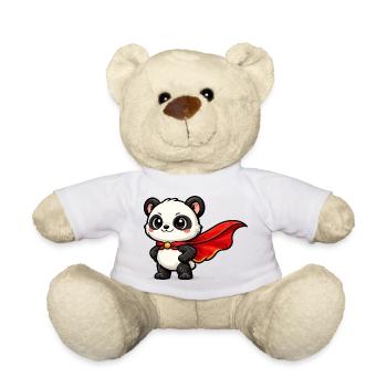 held Panda – Little Super Panda - Teddy Bear - white - Front